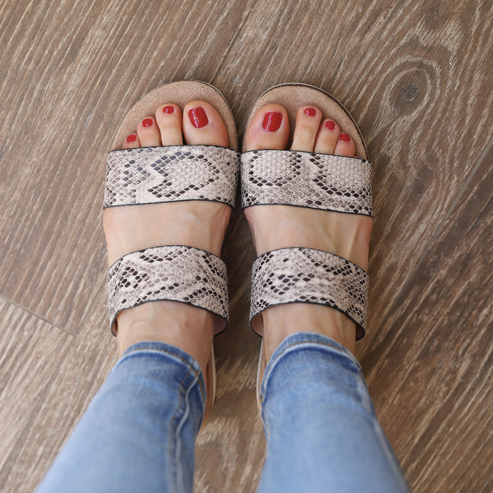 Kensie Snakeskin Sandals